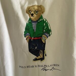 RALPH LAUREN POLO BEAR COLORBLOCKED HOODIE SIZE L